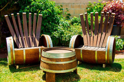 Patio Barrel Chair Set Napa Valley Barrels